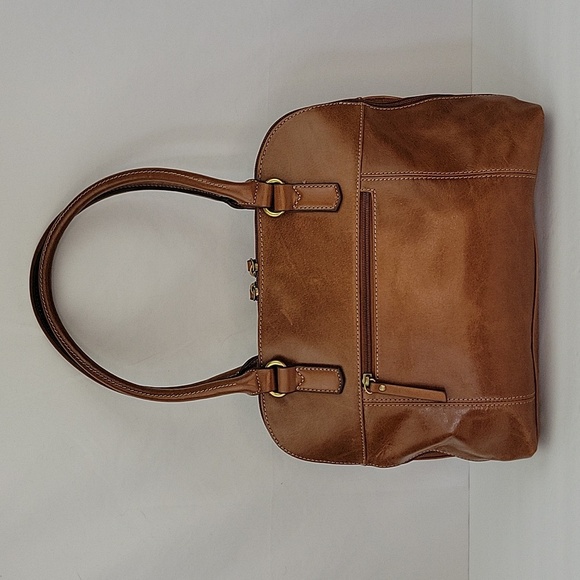 Tignanello Large Leather Shoulder Bag Brown 13" Wide x 10" Tall x 4" Deep - Picture 2 of 16